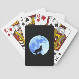 Cartes de jeu du loup A d'hurlement, visages
