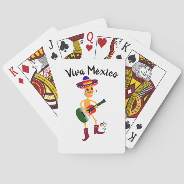 Cartes de jeu du Mexique de vivats (dos)
