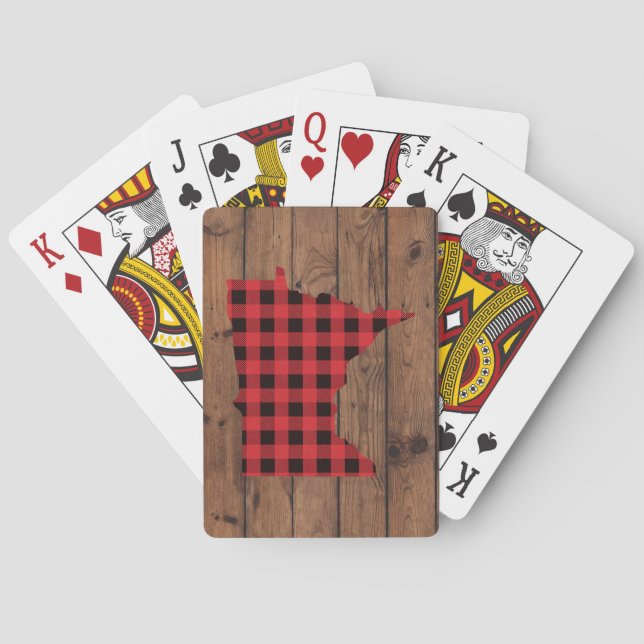 Cartes de jeu du Minnesota de plaid de Paul Bunyan (dos)