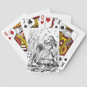 Cartes de jeu du pays des merveilles d'Alice de