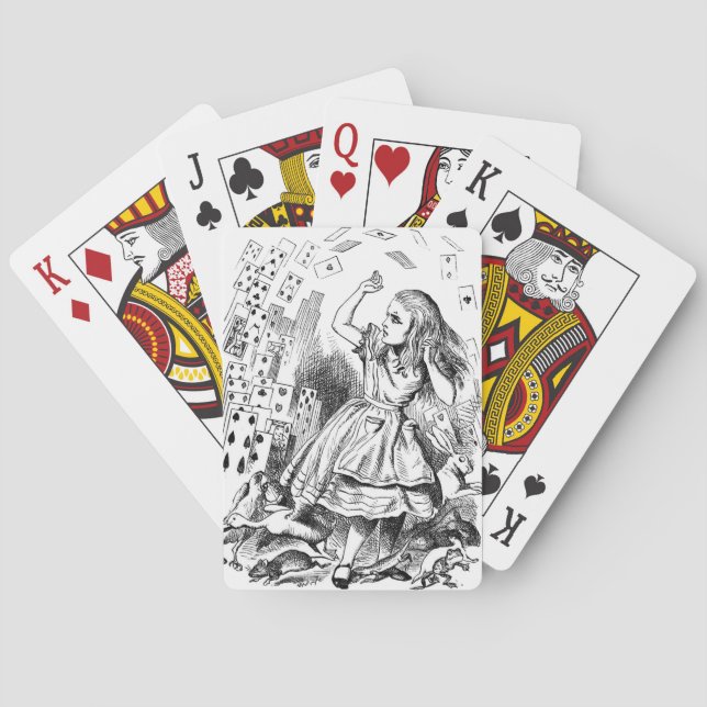 Cartes de jeu du pays des merveilles d'Alice de (dos)