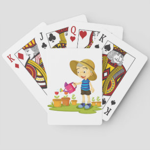 Cartes de jeu d'usines d'arrosage d'enfant