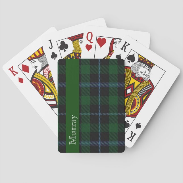 Cartes de jeu élégantes de plaid de tartan de (dos)
