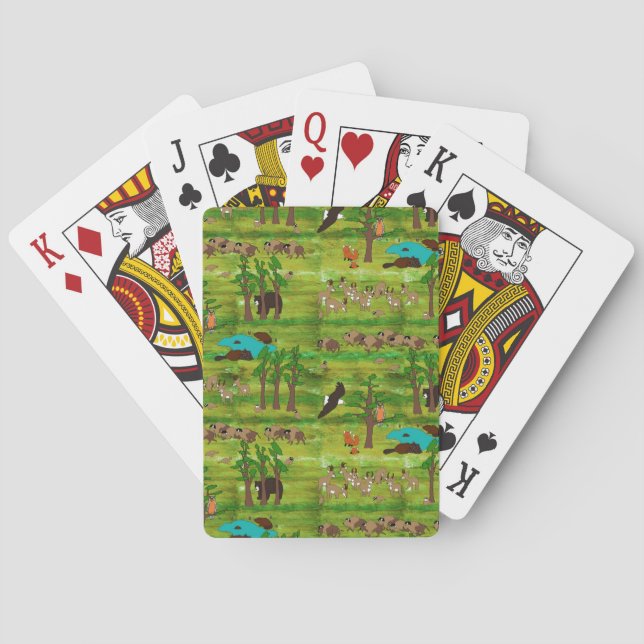 Cartes de jeu en bois d'insigne (dos)