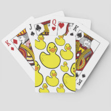 Cartes de jeu en caoutchouc mignonnes de canard