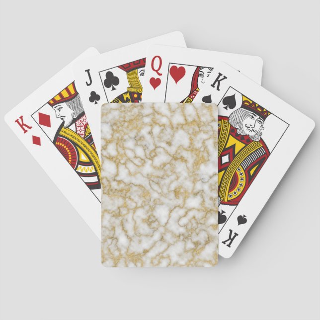 Cartes de jeu en marbre doré (dos)