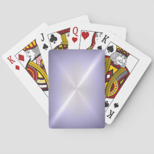 Cartes de jeu en métal argenté brossé