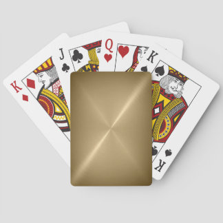 Cartes de jeu en métal or brossé