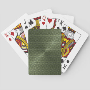 Cartes de jeu en métal vert