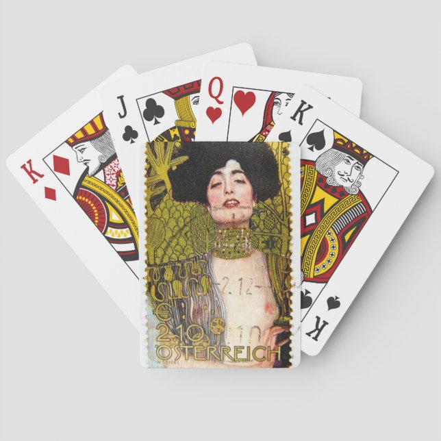 Cartes de jeu en or de Klimt "femme" (dos)