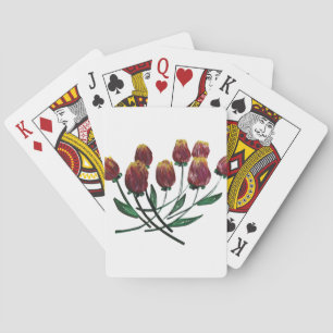 Cartes de jeu en tuyau de tulipe