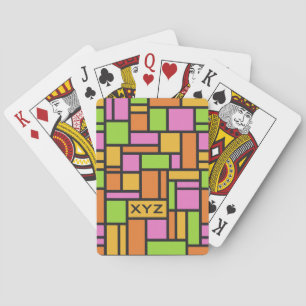 Cartes de jeu faites sur commande de monogramme de