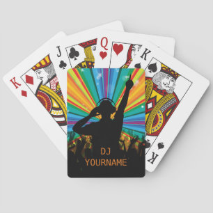 Cartes de jeu faites sur commande des textes du DJ
