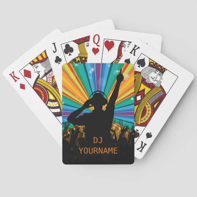 Cartes de jeu faites sur commande des textes du DJ (dos)