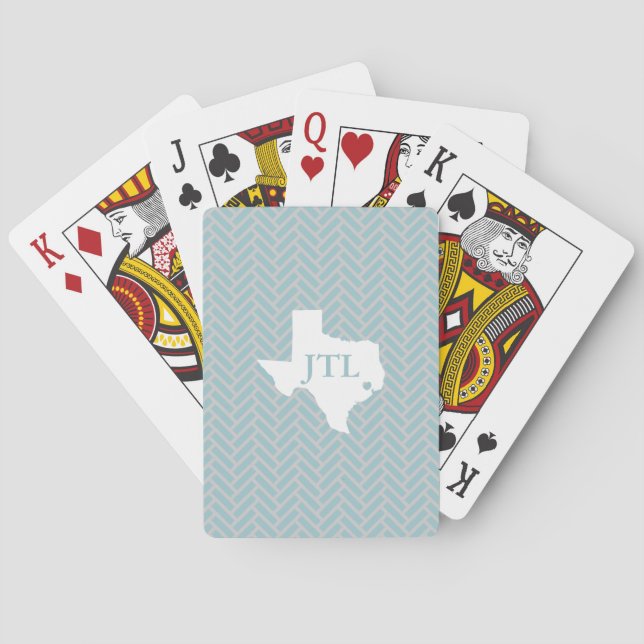 Cartes de jeu faites sur commande d'initiales de (dos)