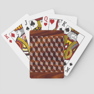 Cartes de jeu - Faux bois incrusté