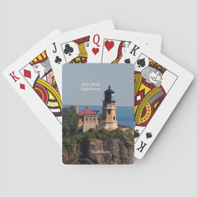 Cartes de jeu fendues de phare de roche (dos)