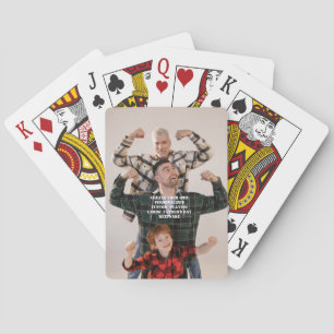 Cartes de jeu fête des pères - Poker photo personn