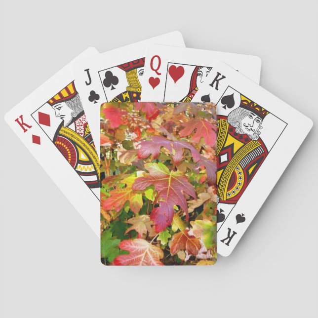 Cartes de jeu 'Feuilles d'automne' (dos)
