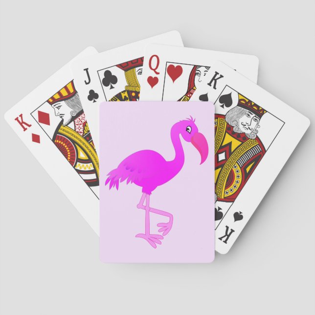 Cartes de jeu Flamant rose rose - Votre couleur -  (dos)