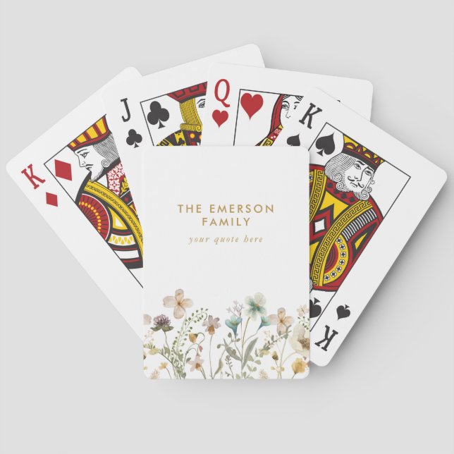 Cartes de Jeu Floral Classique (dos)
