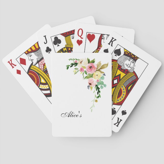 Cartes de Jeu Floral Classique (dos)