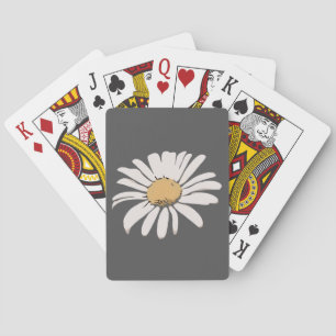 Cartes de jeu florale gris-gris