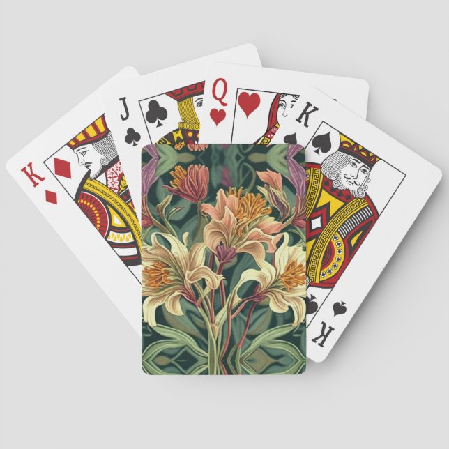 Cartes de jeu florales (dos)
