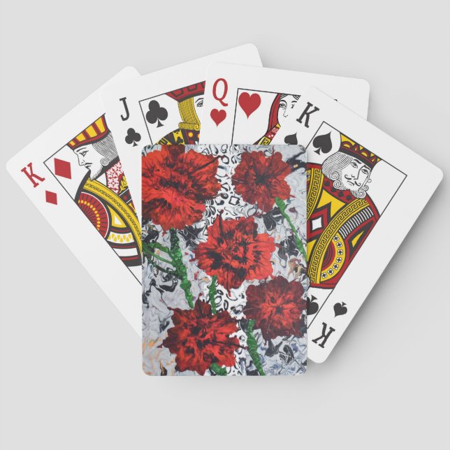 Cartes de Jeu Florales Abstraites - Unique Floral (dos)