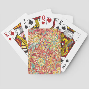 Cartes de Jeu Florales Colorées