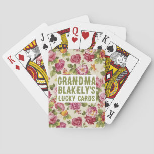 Cartes de jeu florales personnalisées