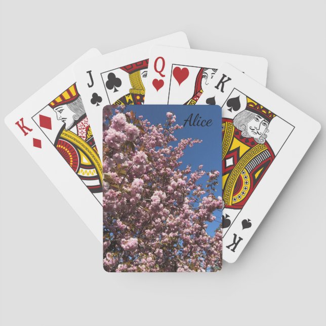 Cartes de jeu florales personnalisées (dos)