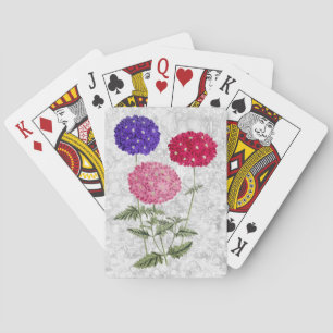 Cartes de jeu florales vintages Hydrangea