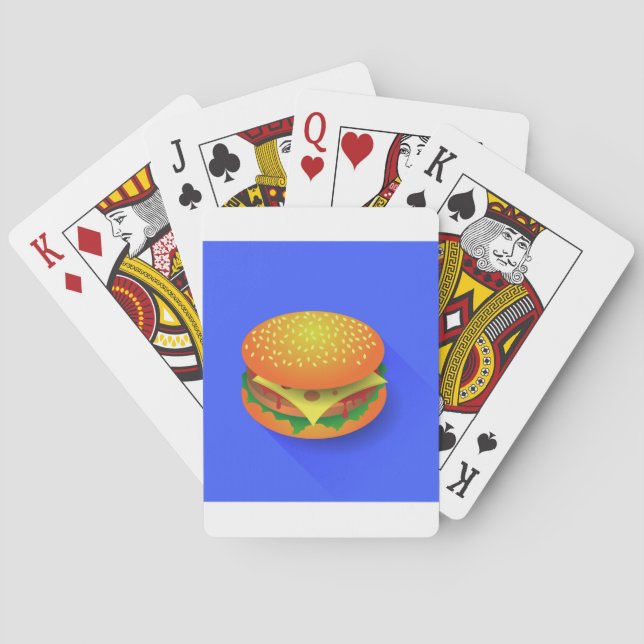 Cartes de jeu fraîches d'hamburger (dos)
