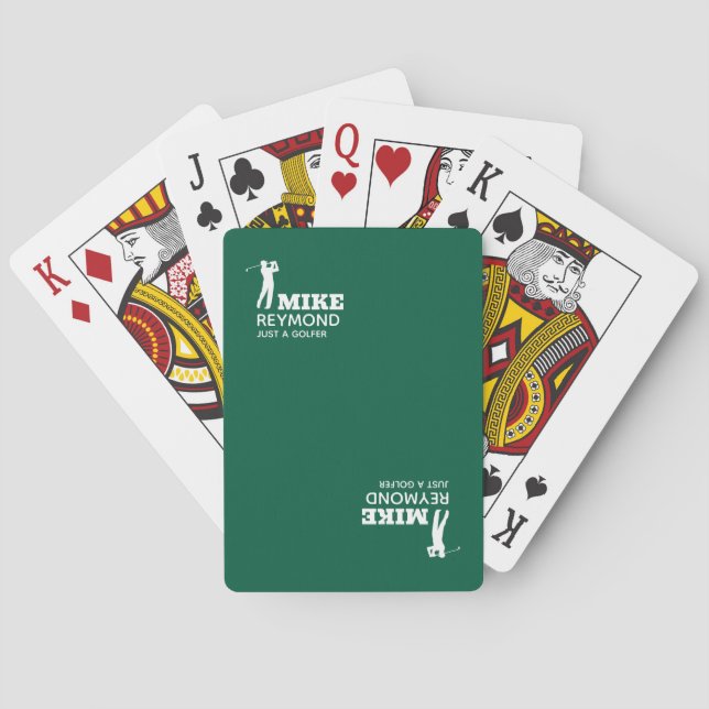 Cartes de jeu Golf Green pour un golfeur (dos)