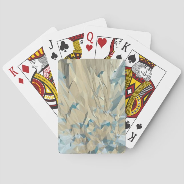 Cartes De Jeu Gris Moderne À Faible Poly (dos)