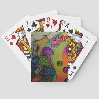 Cartes de jeu hippies d'univers psychédélique