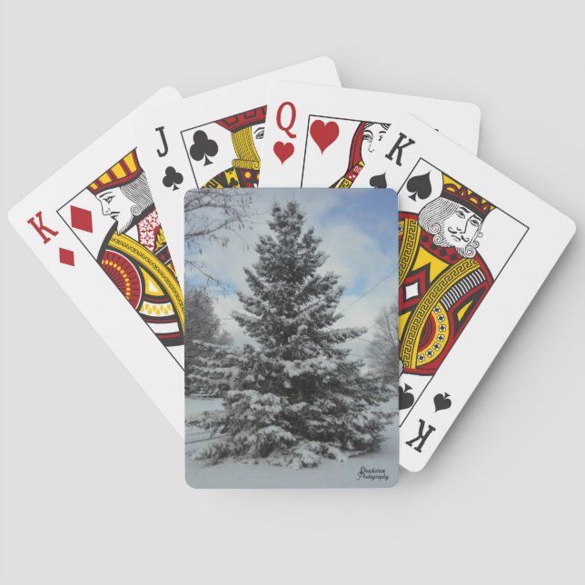 Cartes de jeu hivernales (dos)