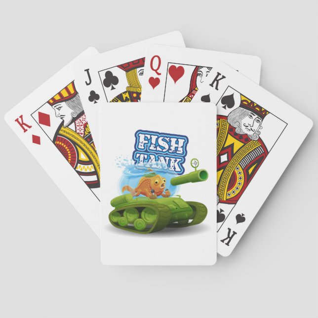 Cartes de jeu humoristiques d'aquarium (dos)