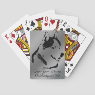 Cartes de jeu Husky Personnalisées Cartes de chien