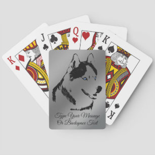 Cartes de jeu Husky Personnalisées Cartes de chien