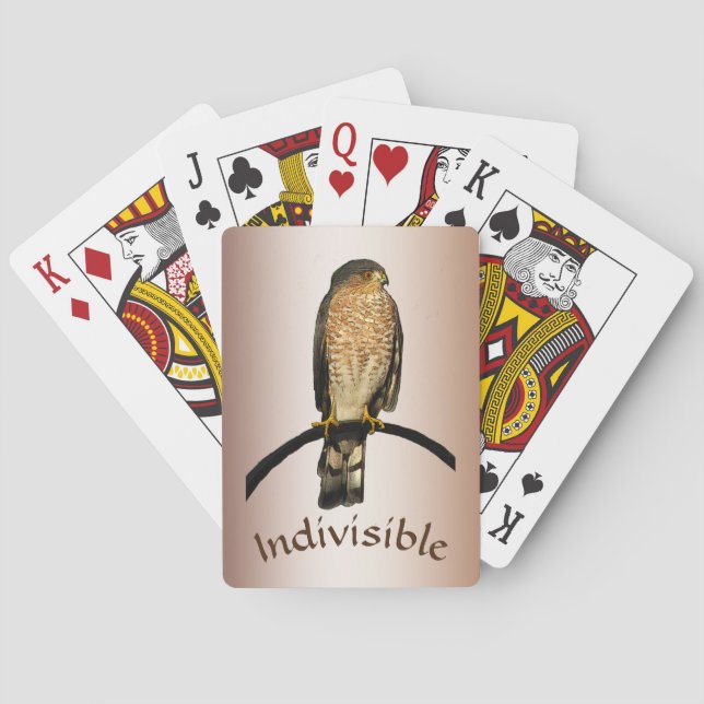 Cartes de jeu indivisibles de faucon Brown (dos)