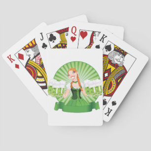 Cartes de jeu irlandaises de domestique de barre