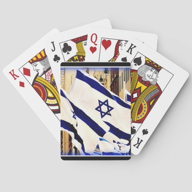 Cartes de jeu israéliennes de drapeau (dos)