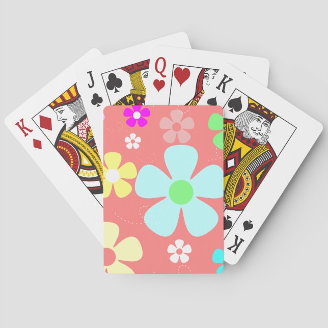 Cartes De Jeu Jolies Fleurs (dos)