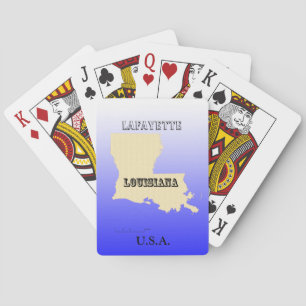 Cartes de jeu - Louisiana State Map avec la ville