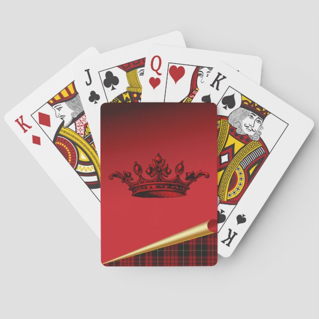 Cartes de jeu MacQueen Plaid et Crown (dos)