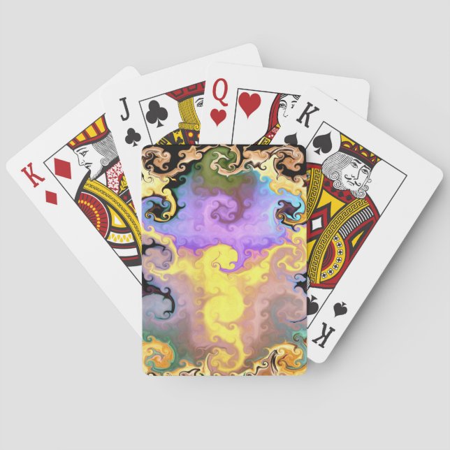 Cartes de jeu magiques de couleur d'abrégé sur dra (dos)