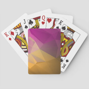 Cartes De Jeu Modernes Colorées À Faible Poly