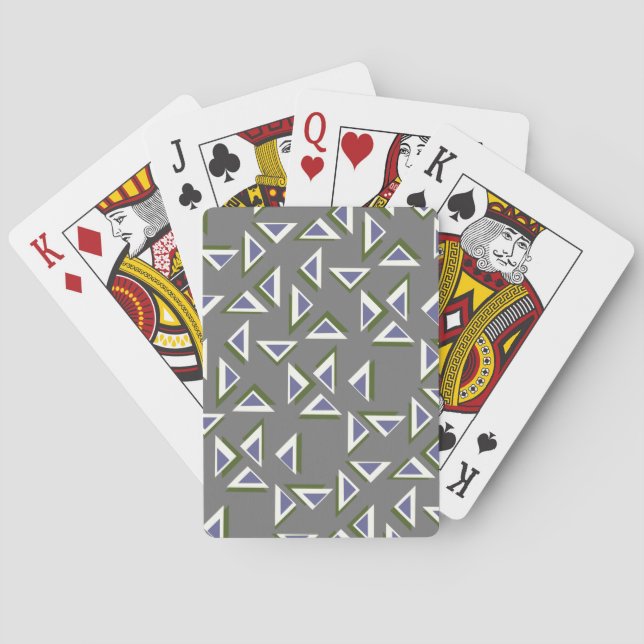 Cartes de jeu modernes de triangles (dos)